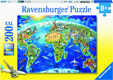 Kinderpuzzle XXL Ravensb Grosse, weite Welt 200 Teile